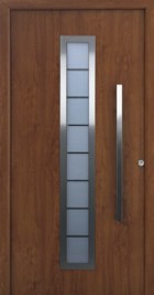 hormann front entrance door style 65 in decograin golden oak